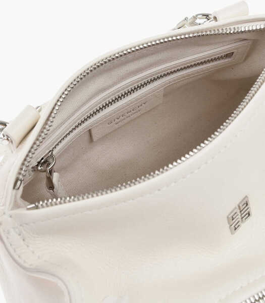 Genti de umar Givenchy Textured Leather Pandora Shoulder Bag With Silver Effect Log White Femei (BM 19708280) 4