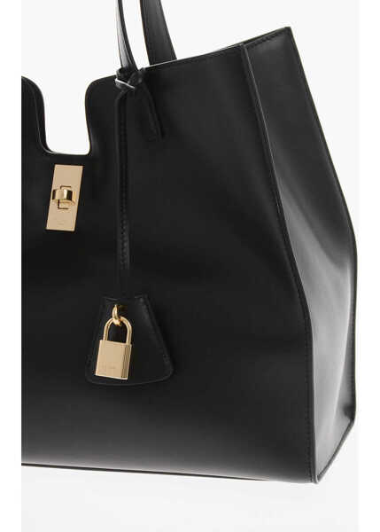 Genti de mana Cline Leather Cabas Tote Bag With Lock Black Femei (BM 19708283) 3