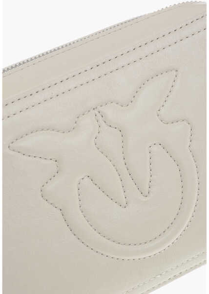 Genti de umar Pinko Leather Camera Bag With Ton On Ton Logo White Femei (BM 19708286) 4