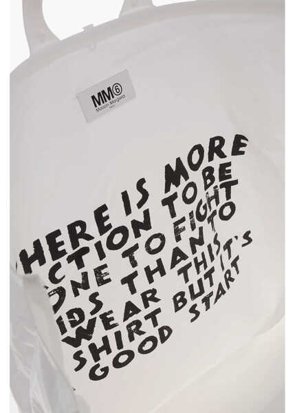 Genti de mana Maison Margiela Mm6 Nylon There Is More Shopping Bag White Femei (BM 19708349) 4
