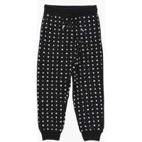 Pantaloni de trening Brushed Cotton Joggers With All-Over Logo Baieti