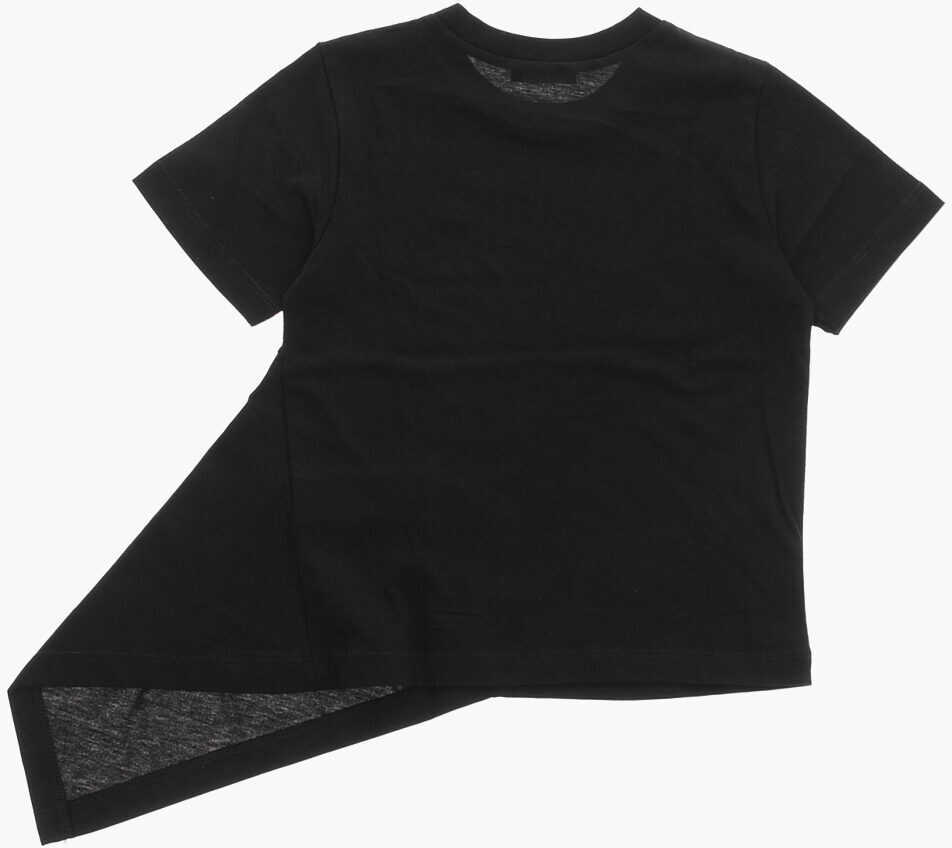 Tricouri N21 Kids Crew Neck Cotton T-Shirt With Knotted Detail Black Baieti (BM 19708358) 3