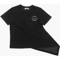 Tricouri Crew Neck Cotton T-Shirt With Knotted Detail Baieti