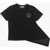 N&deg;21 Kids Crew Neck Cotton T-Shirt With Knotted Detail Black