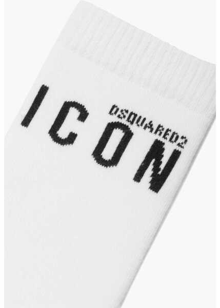 Sosete DSQUARED2 Icon Long Socks With Contrasting Monogram Green Fete (BM 19708370) 2