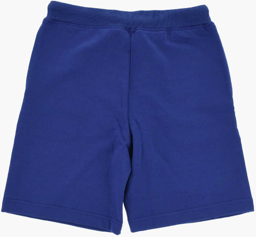 Pantaloni scurti DSQUARED2 Brushed Cotton Shorts With Printed Logo Blue Baieti (BM 19708391) 3