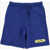 DSQUARED2 Brushed Cotton Shorts With Printed Logo Blue