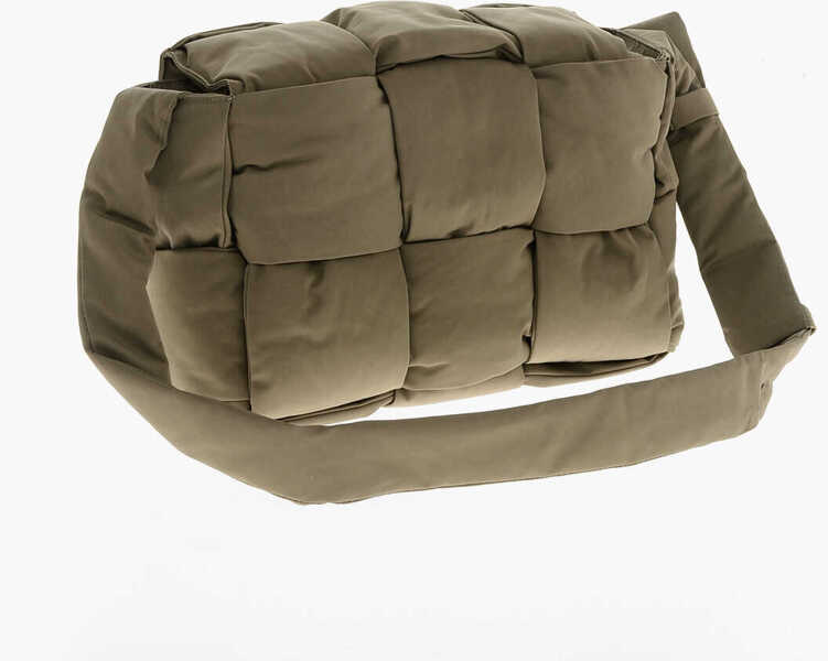 Genti tip postas Bottega Veneta Braided Fabric Crossbody Bag Green Barbati (BM 19708394) 2