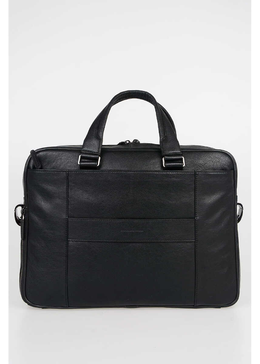 Genti de laptop & serviete Piquadro Black Square Briefcase Bag For Pc/Ipad Connequ Black Black Barbati (BM 19708397) 2