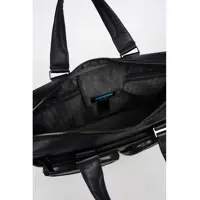 Genti Piquadro pentru Barbati - Genti de laptop & serviete Piquadro Black Square Briefcase Bag For Pc/Ipad Connequ Black Black Barbati (BM 19708397) - B-mall.ro