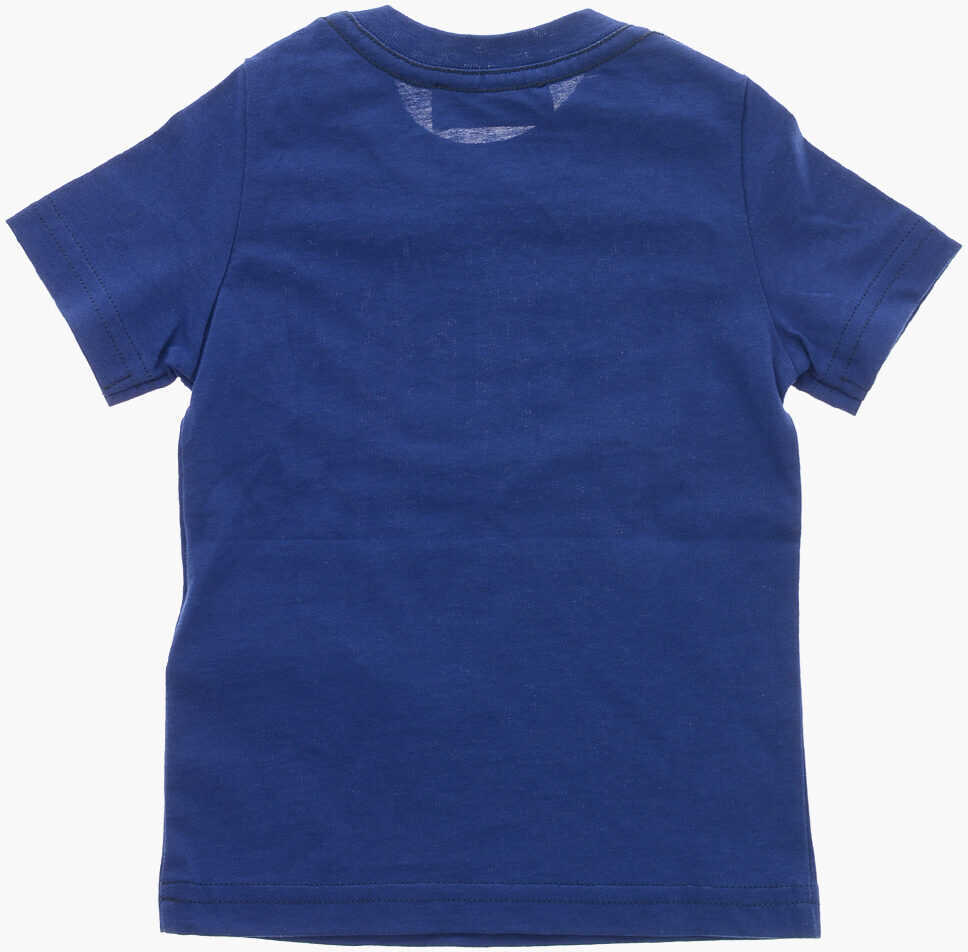 Tricouri DSQUARED2 Crew Neck Icon T-Shirt With Printed Logo Blue Baieti (BM 19708406) 3