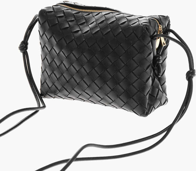 Genti de umar Bottega Veneta Braided Leather Shoulder Bag Black Femei (BM 19708415) 2