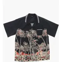 Camasi casual Cotton Palmas Shirt With Knitted Collar Fete