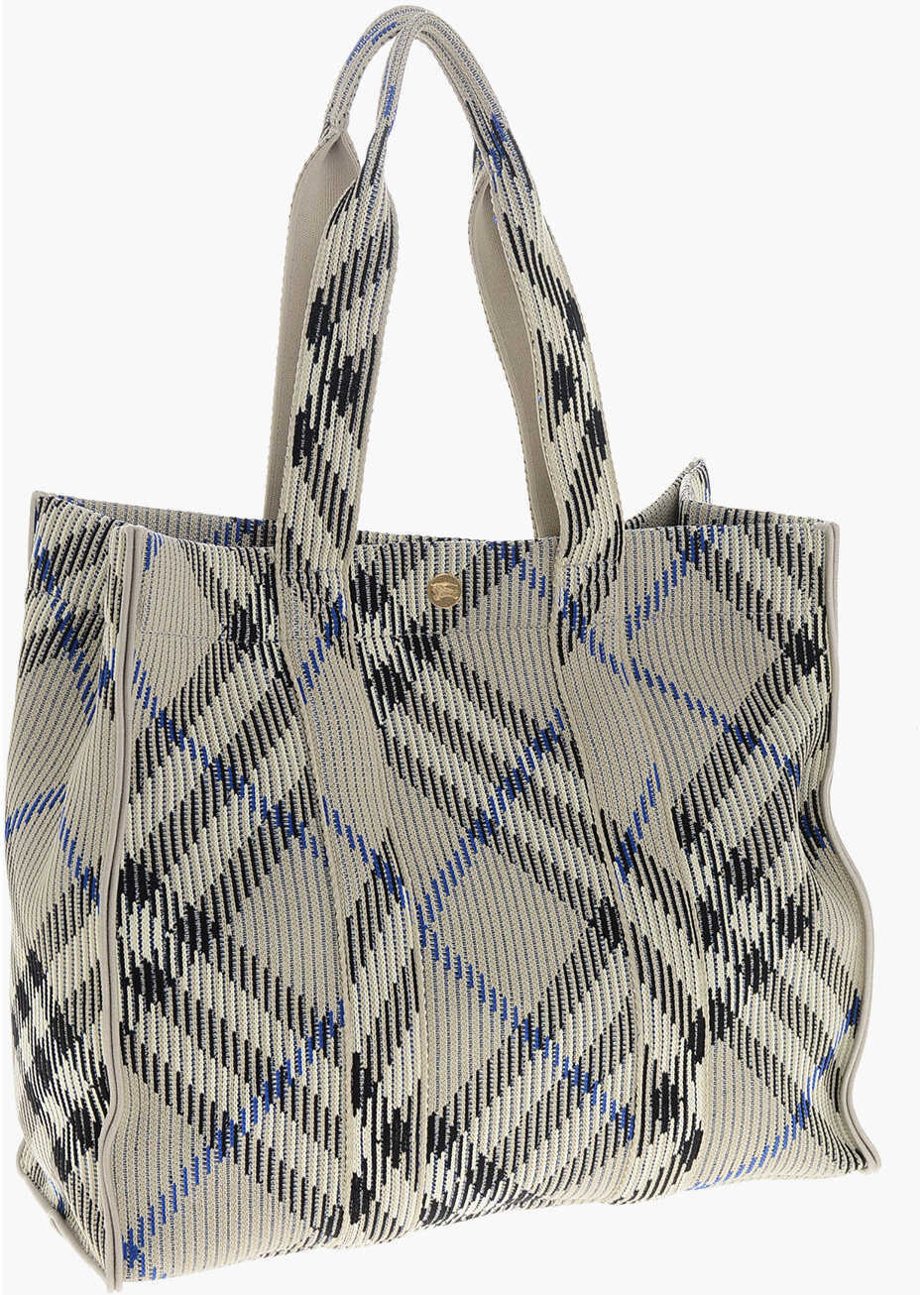 Genti de mana Burberry Fabric Check Maxi Tote Bag Beige Femei (BM 19708427) 2