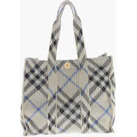 Genti de mana Fabric Check Maxi Tote Bag Femei