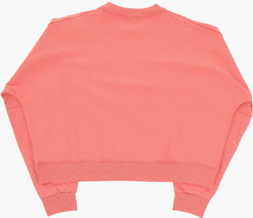 Bluze de trening DSQUARED2 Brushed Cotton Crew-Neck Sweatshirt With Printed Logo Orange Baieti (BM 19708430) 3