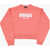 DSQUARED2 Brushed Cotton Crew-Neck Sweatshirt With Printed Logo Orange