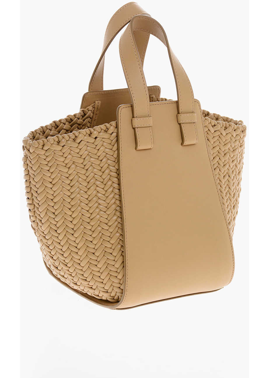 Genti de mana Loewe Braided Leather Mini Bag With Ton On Ton Monogram Brown Femei (BM 19708436) 2