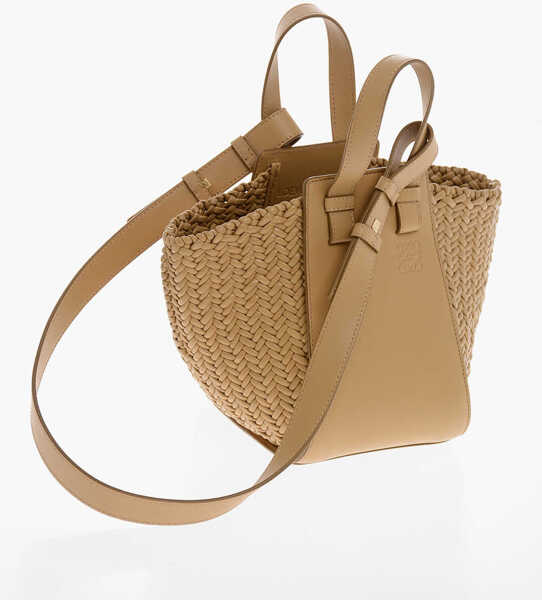 Genti de mana Loewe Braided Leather Mini Bag With Ton On Ton Monogram Brown Femei (BM 19708436) 3