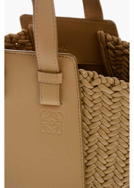 Genti de mana Loewe Braided Leather Mini Bag With Ton On Ton Monogram Brown Femei (BM 19708436) 4