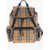 Burberry Multi-Pocket Rucksack Backpack With Iconic Motif Multicolor