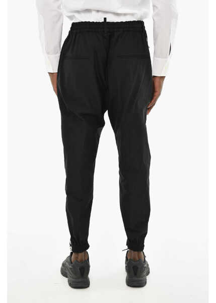 Pantaloni casual DSQUARED2 Virgin Wool Casual Pants With Side Logo Black Barbati (BM 19708457) 2
