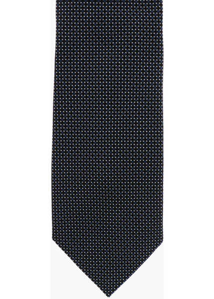 Cravate Destin Silk Tie With Geometric Pattern Blue Barbati (BM 19708469) 2