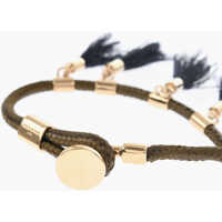 Bratari Chloe Dama - Bratari Chloe Rope Bracelet With Tassels And Golden Metal Details Military Green Femei (BM 19708472) - B-mall.ro