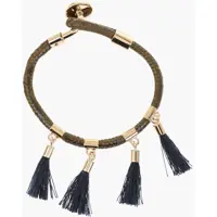Bratari Rope Bracelet With Tassels And Golden Metal Details Femei