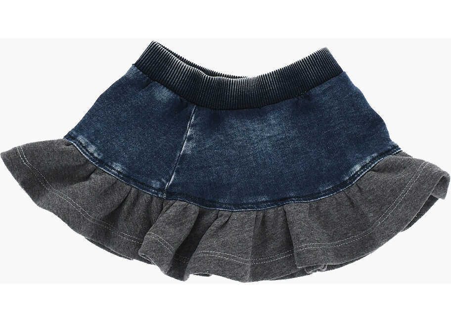 Fuste Diesel Sweat And Denim Flared Gmeib Skirt Blue Fete (BM 19708475) 3