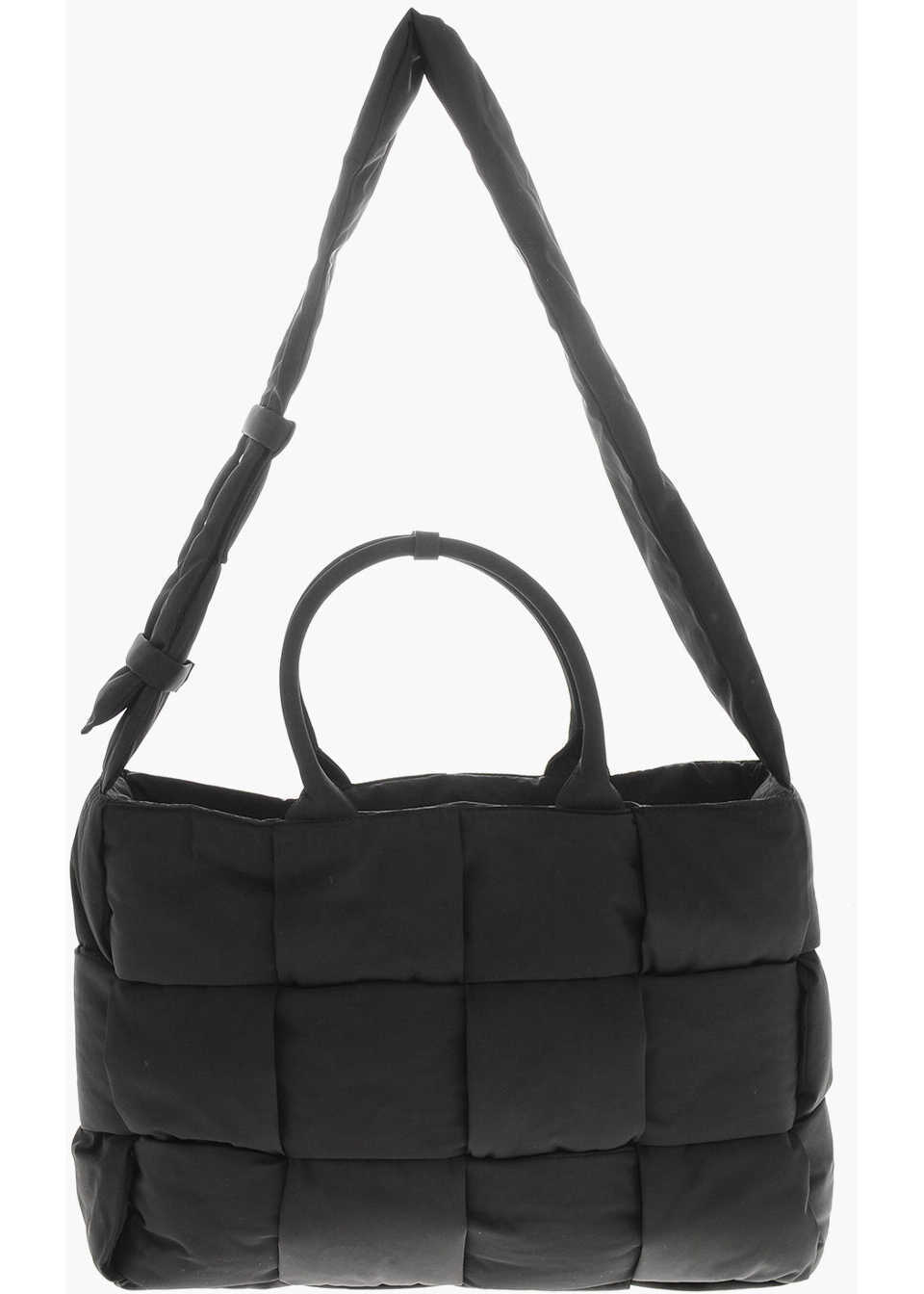 Genti de mana Bottega Veneta Braided Fabric Maxi Tote Bag Black Barbati (BM 19708478) 3