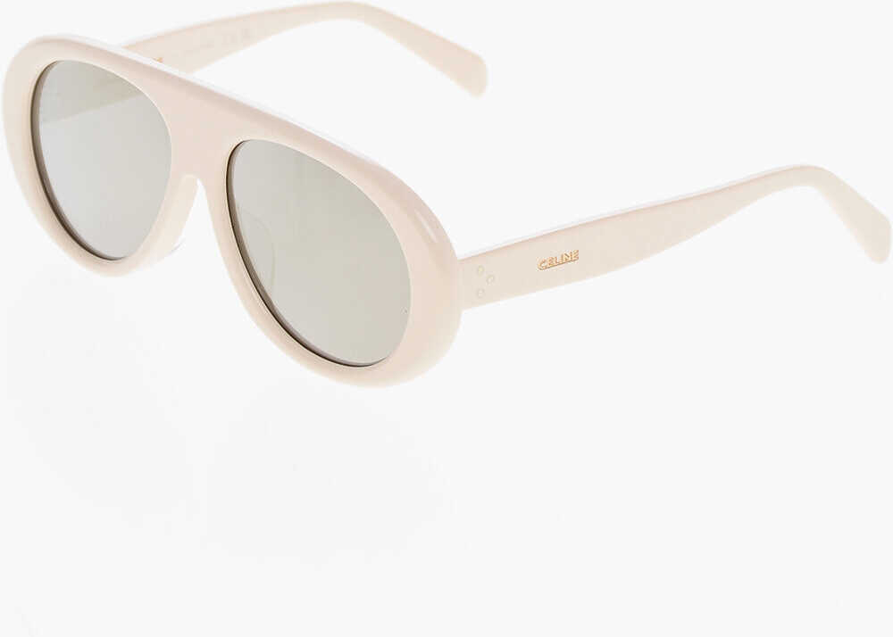 Ochelari de soare Cline Aviator Sunglasses With Logoed Rods White Femei (BM 19708538) 2