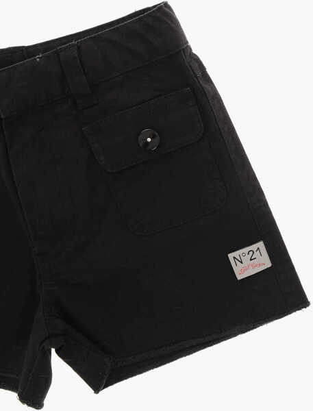 Pantaloni scurti N21 Kids Cotton Blend Shorts With Jewel Buttons Black Baieti (BM 19708550) 2