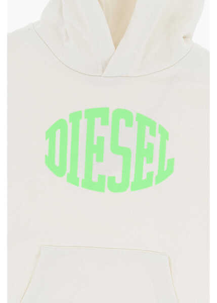 Bluze de trening Diesel Cotton Hoodie With Embossed Logo White Baieti (BM 19708580) 2