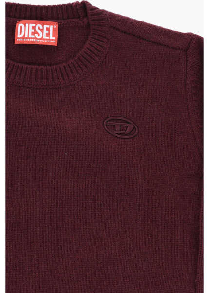 Pulovere Diesel Wool Blend Kolby Crew-Neck Sweater With Monogram Burgundy Fete (BM 19708586) 2