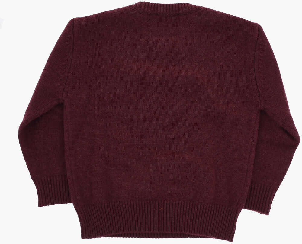 Pulovere Diesel Wool Blend Kolby Crew-Neck Sweater With Monogram Burgundy Fete (BM 19708586) 3