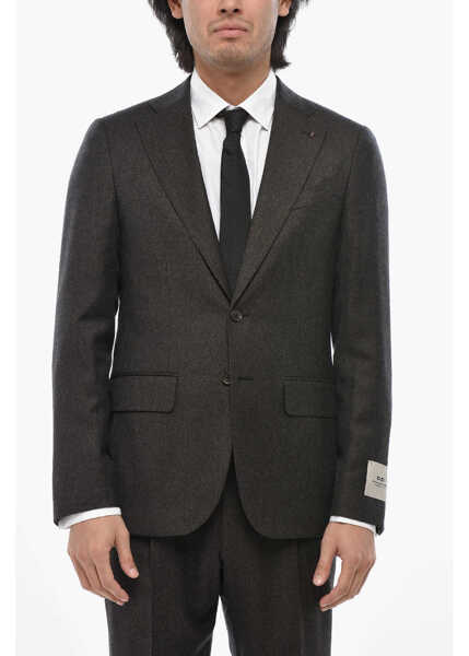 Costume CORNELIANI Cc Collection Virgin Wool Solid Color 2 Buttons Suit Brown Barbati (BM 19708595) 2