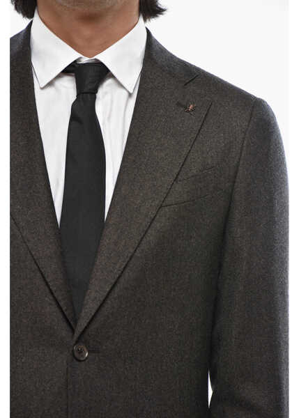 Costume CORNELIANI Cc Collection Virgin Wool Solid Color 2 Buttons Suit Brown Barbati (BM 19708595) 3