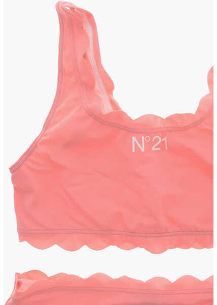 Slipi N21 Kids Stretch Fabric Bikini Set With Printed Logo Pink Fete (BM 19708604) 2