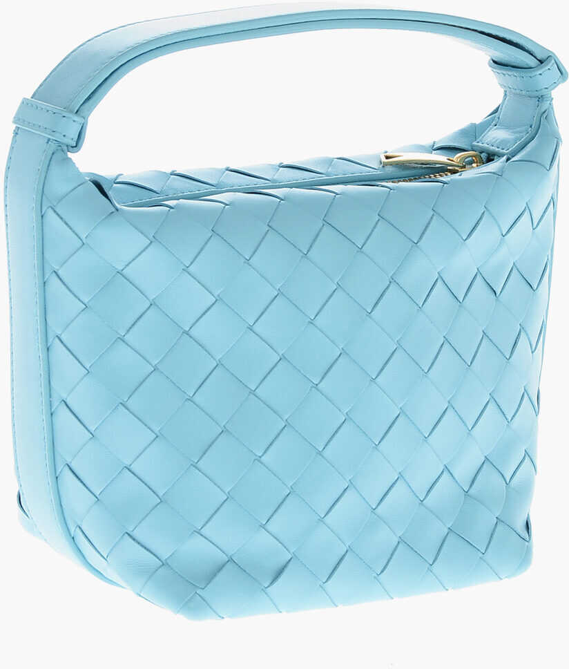 Genti de mana Bottega Veneta Leather Mini Handbag Blue Femei (BM 19708607) 2