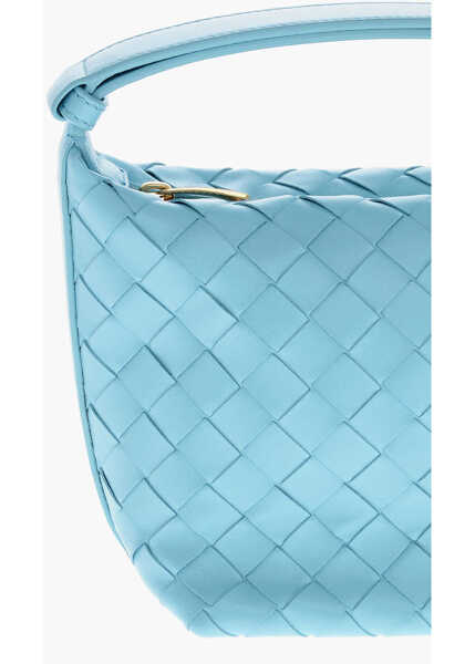 Genti de mana Bottega Veneta Leather Mini Handbag Blue Femei (BM 19708607) 3