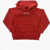 N&deg;21 Kids Wool Blend Hooded Sweater With Jersey Detail Red