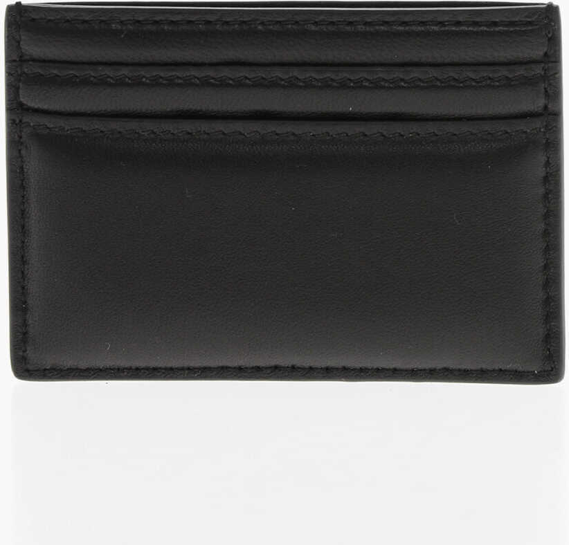 Portofele Alexander McQueen Padded Leather Card Holder Black Femei (BM 19708622) 2