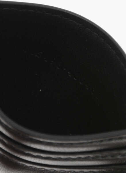 Portofele Alexander McQueen Padded Leather Card Holder Black Femei (BM 19708622) 4