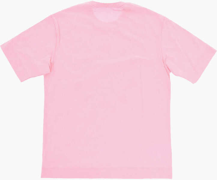 Tricouri Marni Solid Color T-Shirt With Embossed Logo Pink Baieti (BM 19708631) 3
