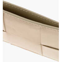 Portofele Bottega Veneta Dama - Portofele Bottega Veneta Leather Card Holder Beige Femei (BM 19708634) - B-mall.ro