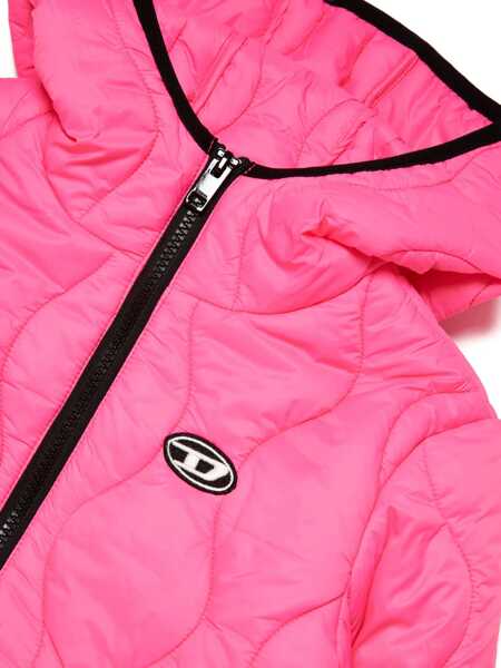 Jachete Diesel Full-Zip Slash Quilted Jacket With Hood Pink Fete (BM 19708643) 4