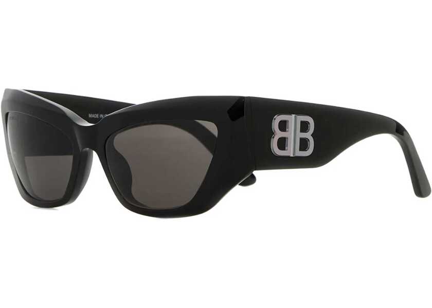 Ochelari de soare Balenciaga Solid-Color Butterfly Sunglasses With Contrasting Monogram Black Femei (BM 19708646) 2