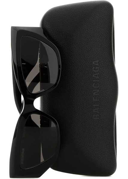 Ochelari de soare Balenciaga Solid-Color Butterfly Sunglasses With Contrasting Monogram Black Femei (BM 19708646) 3