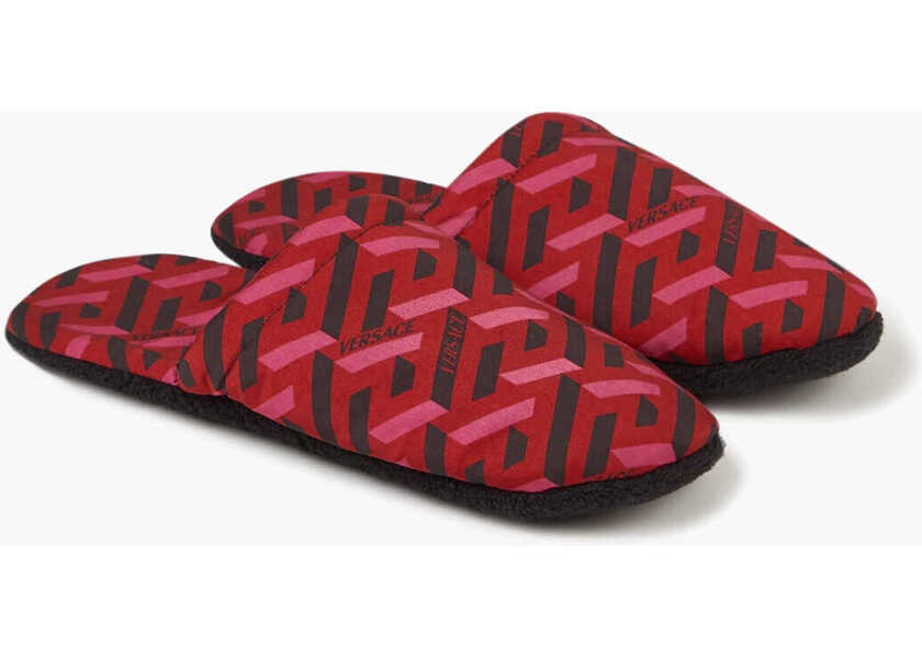 Accesorii de voiaj Versace Home Monogram Patterned Satin Cabin Set Red Barbati (BM 19708652) 3